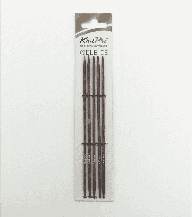 Чулочные квадратные деревянные спицы 15 см Cubics Wood Knit Pro